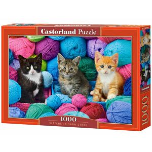 Puzzle Castorland 1000kom Mačići u trgovini vunom 104796