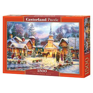 PUZZLE CASTORLAND 1500kom Zima u selu