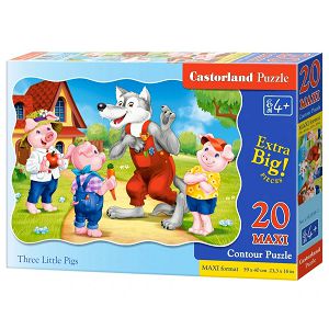 Puzzle Castorland 20kom maxi Tri praščića 