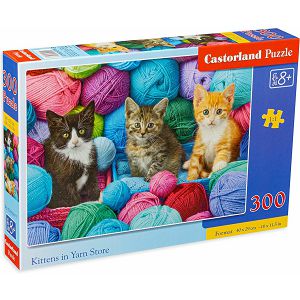 Puzzle Castorland 300kom Mačići u trgovini vunom 030477