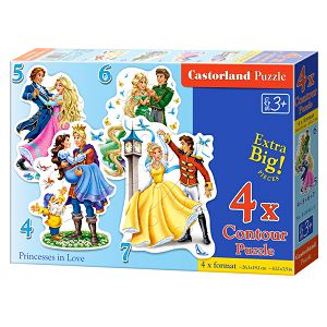 PUZZLE CASTORLAND 4/1 Zaljubljena princeza 004461