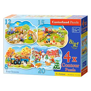 Puzzle Castorland 4u1 8,12,15,20kom Godišnja doba 043019