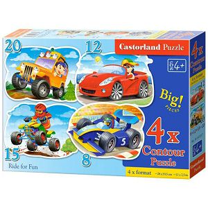 Puzzle Castorland 4u1 8,12,15,20kom Vožnja za zabavu 043057