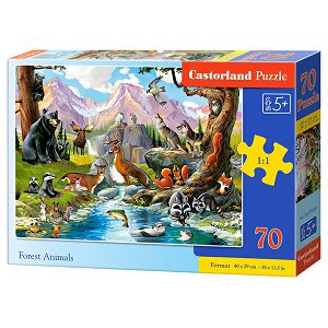 PUZZLE CASTORLAND 70kom Šumske životinje 070091