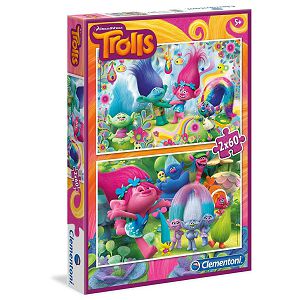 PUZZLE CLEMENTONI 2x60 071289 Trolls