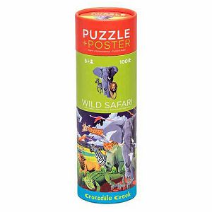 PUZZLE CROCODILE CREEK 100kom+poster Divlji Safari 032616