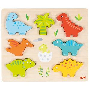 Puzzle drvene umetaljka,dinosaur Goki 573603