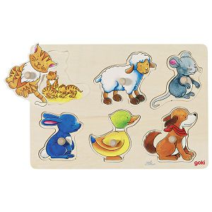 Puzzle drvene umetaljke,Majka i beba Goki 579292