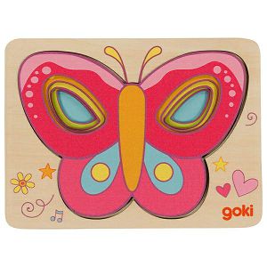 PUZZLE LEPTIR drvene 5kom Goki 573054