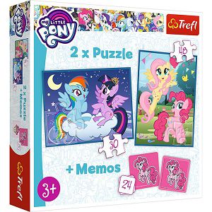 PUZZLE TREFL 2u1 30/48 + igra memorije My Little Pony