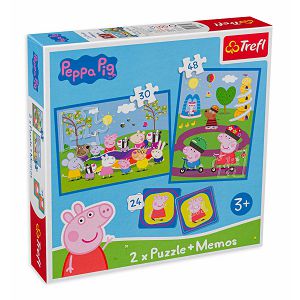 Puzzle Trefl 2u1 Peppa Pig 30/48kom+memo kartice 933314