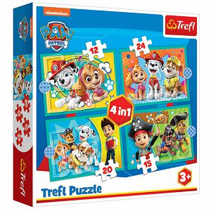 Puzzle Trefl 4u1 Paw Patrol 12/15/20/24kom 34346