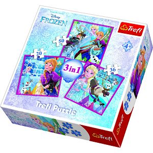 PUZZLE TREFL Frozen 3u1 20/36/50kom