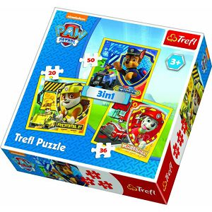 PUZZLE TREFL Paw Patrol 3u1 20/36/50kom