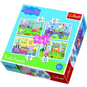 PUZZLE TREFL Peppa Pig 4u1 5/48/54/70kom