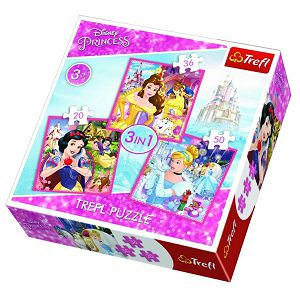 PUZZLE TREFL Princess 3u1 20/36/50kom