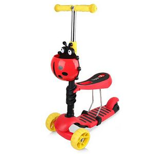 ROMOBIL CHIPOLINO Kiddy Evo, 2u1, 3 kotača, sa sjedalom, crveno-crni 037918