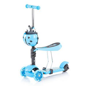 Romobil Scooter 2u1, 3 kotača, sjedalo Chipolino Kiddy Evo, plavi 035440