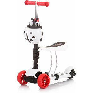 Romobil Scooter 2u1, 3kotača, sjedalo Chipolino Kiddy Evo, bijeli 037857