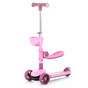 Romobil Scooter 2u1, 3kotača, sjedalo Chipolino Neo Rider, rozi 041915