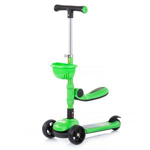 Romobil Scooter 2u1, 3kotača, sjedalo Chipolino Neo Rider, zeleni 041946