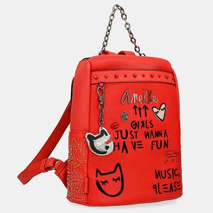 Ruksak fashion Anekke FUN&MUSIC ENERGY crveni SS22 28x32x11cm 34835-062