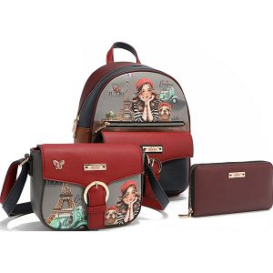 RUKSAK NIKKY SET+torba+novčanik Eiffel Dreams NK13014 169313