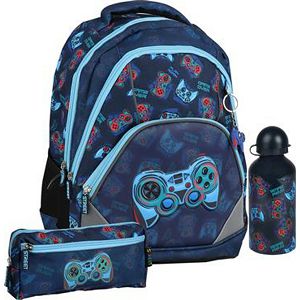 RUKSAK STREET Console ergonomski, tvrdo dno +  pernica +  boca za piće 080224