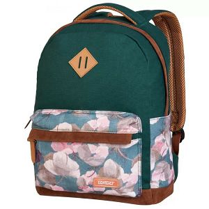 RUKSAK TARGET Canvas Floral Green 26777