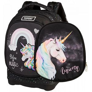 Ruksak Target Superlight Petit,2 lica,anatomski,tvrdo dno,Rainbow Unicorn 280442