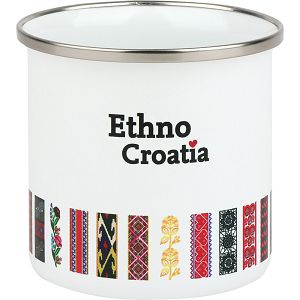 Šalica Ethno Ethno Croatia 350ml,lončić od emajla,bijeli 070993