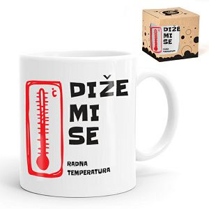 Šalica keramička 300ml Diže mi se radna temperatura,u poklon kutija 097403