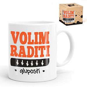 Šalica keramička 300ml Volim raditi gluposti, u poklon kutiji 097427