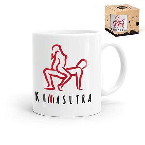 ŠALICA KERAMIČKA Kavasutra,bijela,u poklon kutiji 097380