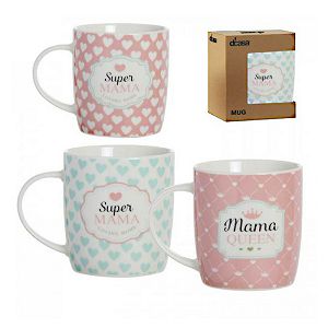 Šalica keramička Super mama 350ml d'casa 948755 2boje