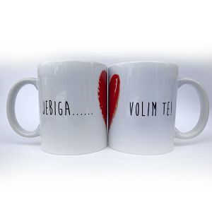 Šalica keramička Valentinovo JEBIGA......VOLIM TE!