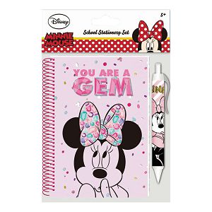 Set školskog pribora blok+kem.olovka MINNIE 