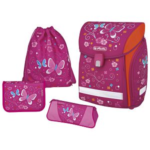 ŠKOLSKA TORBA HERLITZ Midi Butterfly anatomska 50007837 4/1set