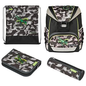 Školska torba Herlitz Ultralight Camo Dragon 50043231 anatomska 4/1set