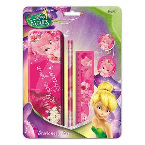 ŠKOLSKI SET Disney Fairies 5/1 met.pernica+olovka+ravnalo+šiljilo+gumica