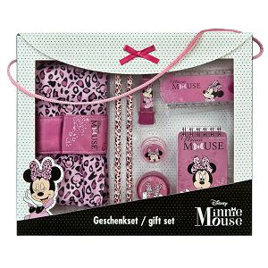 Školski set Disney Minnie 8/1 torbica,2xolovka+šiljilo+ravnalo+spajalica+blokić