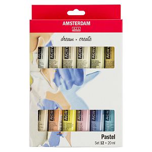 Slikarski akril set 12x20ml, pastelne nijanse, Amsterdam