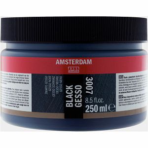 Slikarski Gesso 250ml AMSTERDAM, za akril, crni 379919