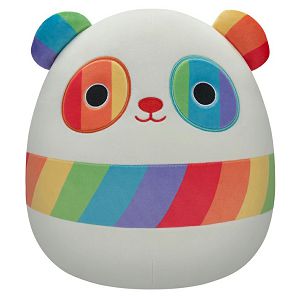 Squishmallows pliš panda duginih boja 30cm 151864