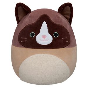 Squishmallows pliš smeđa snowshoe mačka Woodward 30cm 411715