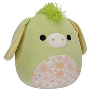 Squishmallows pliš zeleni magarac Juniper,s cvjetnim trbuhom 20cm 411357