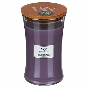 Svijeća mirisna WoodWick Classic Large Amethyst & Amber 1632291E (gori 180 sati)