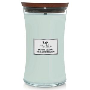 Svijeća mirisna WoodWick Classic Large Sagewood & Seagrass (gori 180 sati)