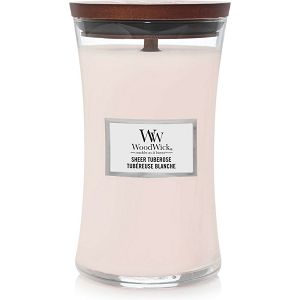 Svijeća mirisna WoodWick Classic Large Sheer Tuberose 1728753E (gori 180 sati)