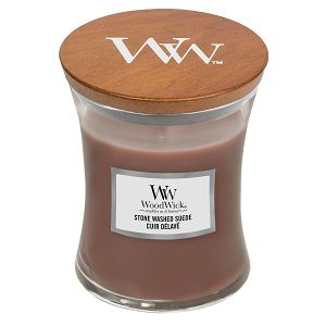 SVIJEĆA MIRISNA WoodWick Classic Medium Hourglass Stone Washed (gori 100 sati)